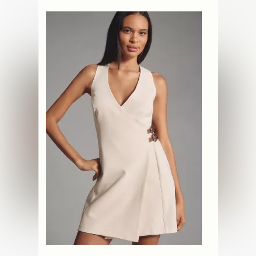 Anthropologie Belted Mini Dress Size Medium
